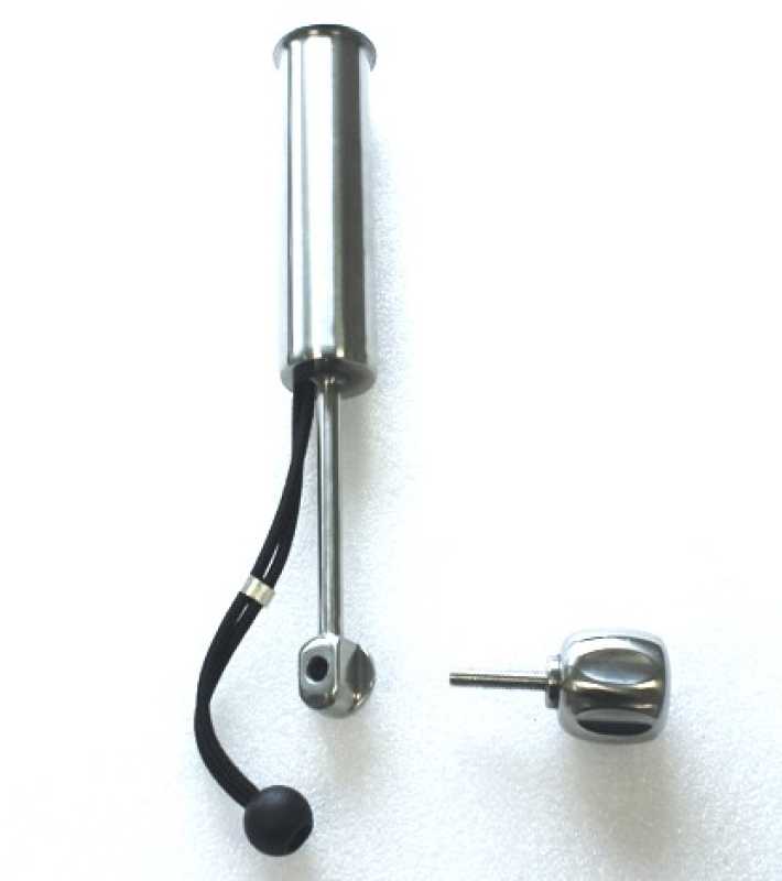 Schirmhalter, Edelmodell, einstellbar, auf Elektro Golftrolley "Kingfisher" (alter Version vor Jahr 2023)